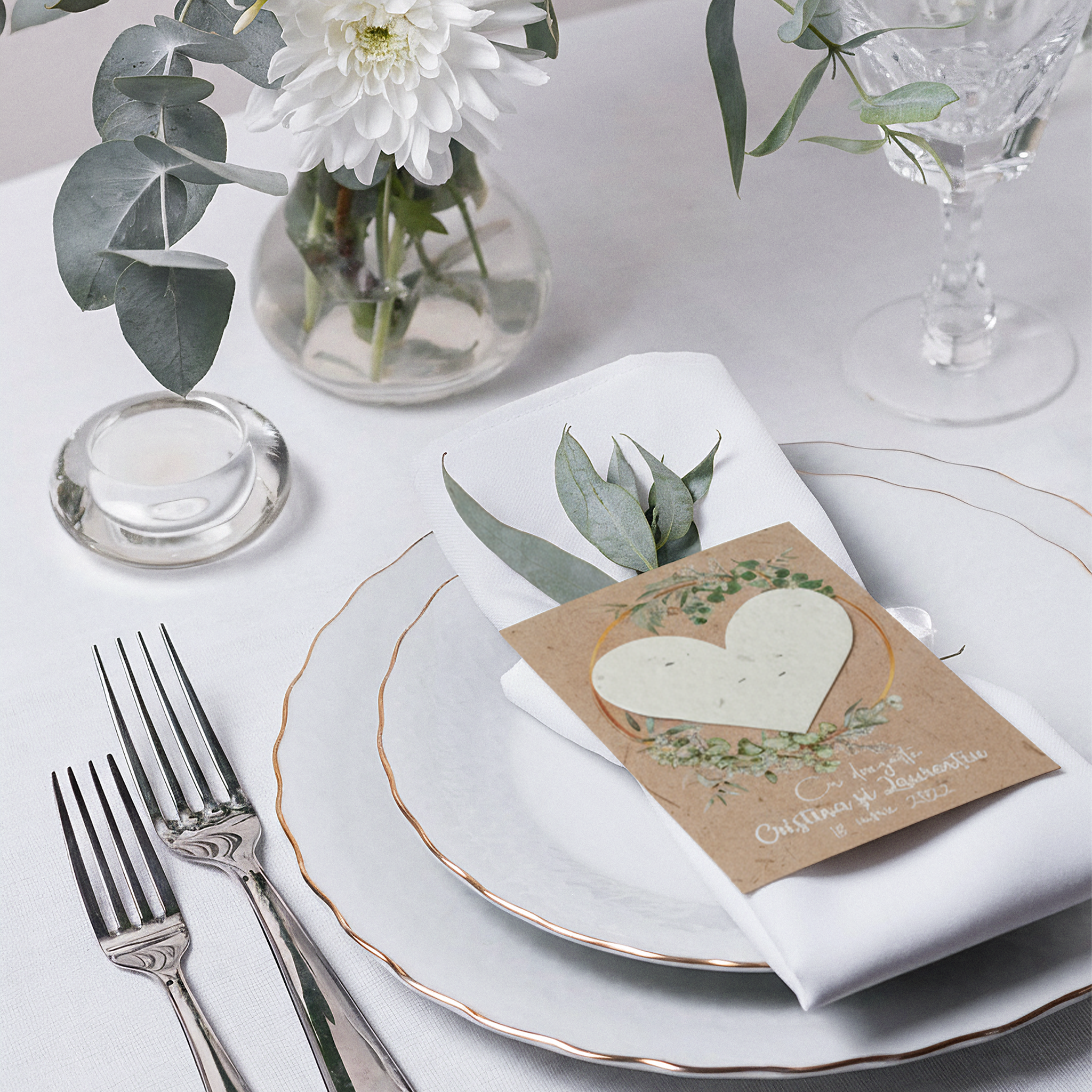 Marturie cu inima plantabila - Poza de produs 3