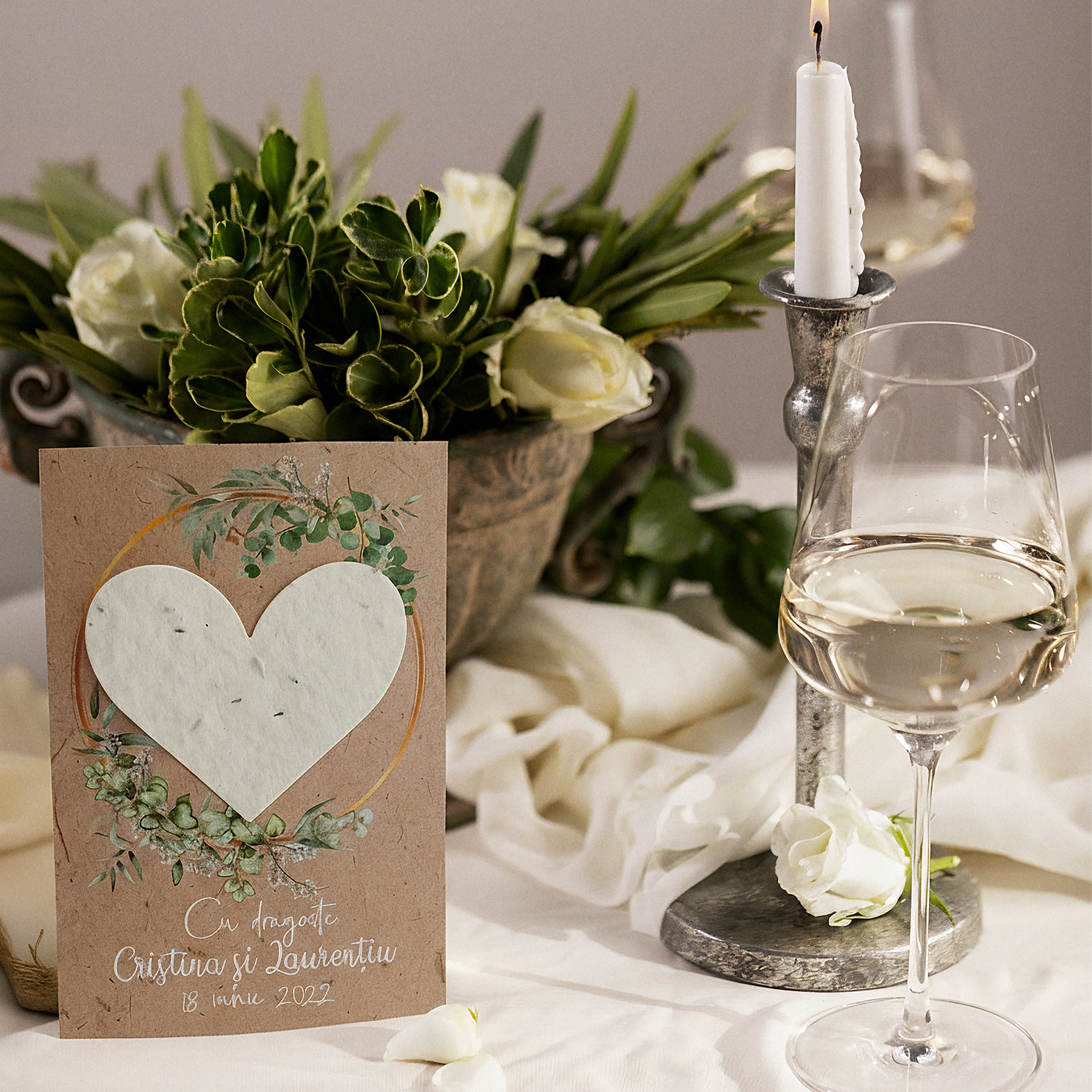 Marturie cu inima plantabila - Poza de produs 4