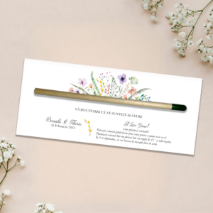 Marturie cu creion plantabil Wild Flowers