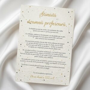 Felicitare de recunoștință pentru profesori