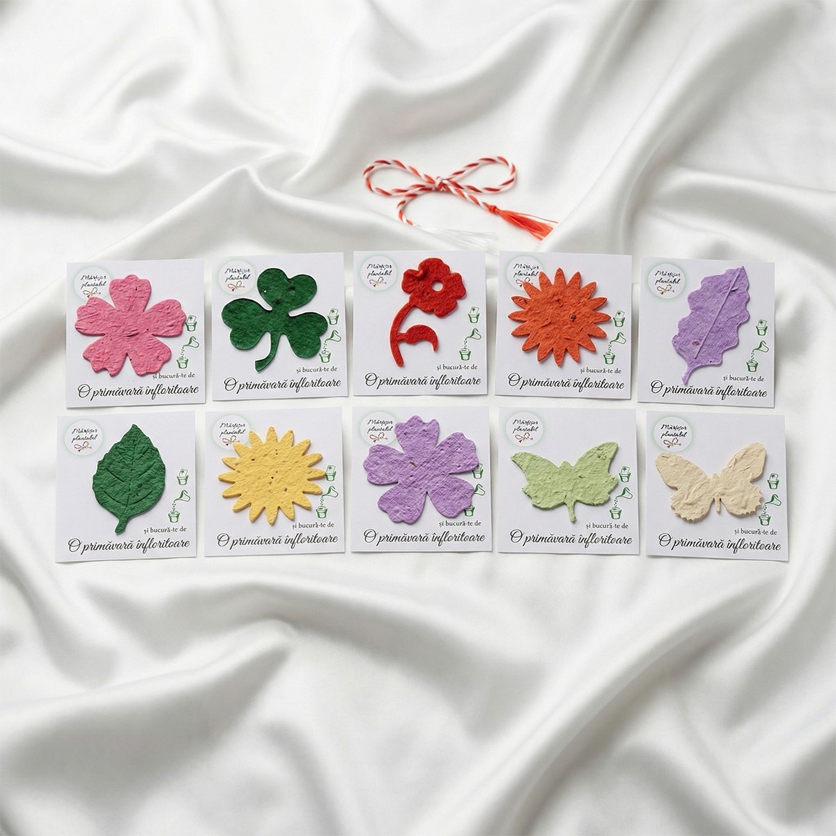 Set 10 mărțișoare plantabile