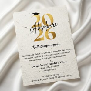 Invitație plantabilă absolvire „Golden Year”